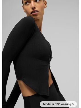 ALO Yoga Black Ribbed Stardust Jacket